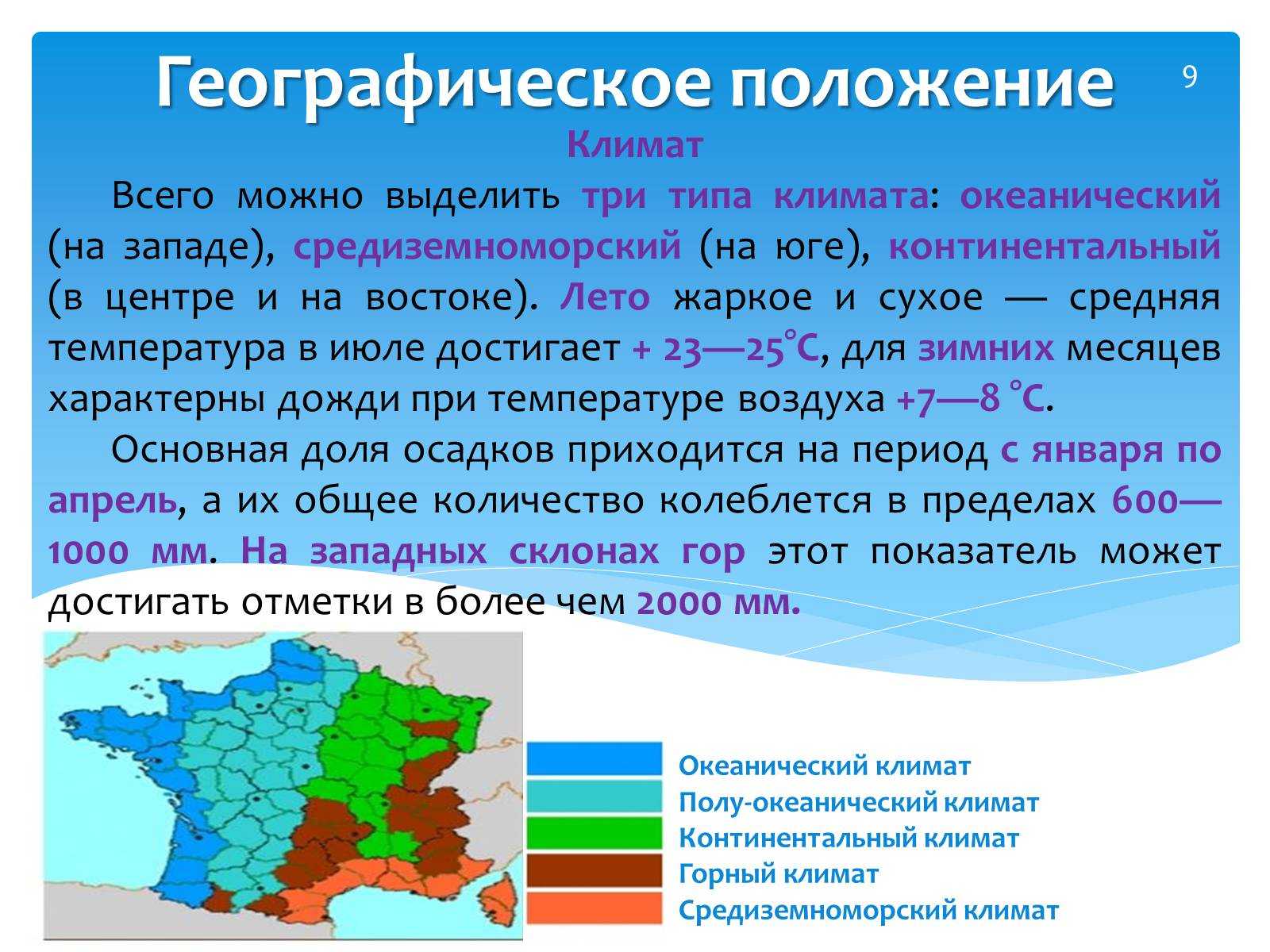 Характеристика средиземноморского климата