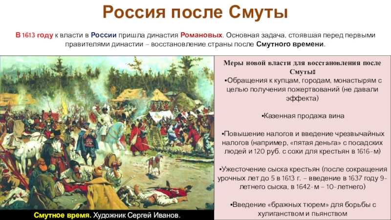 Последствия и итоги смутного времени в россии в 17 веке кратко в таблице. 7 и 10 класс.