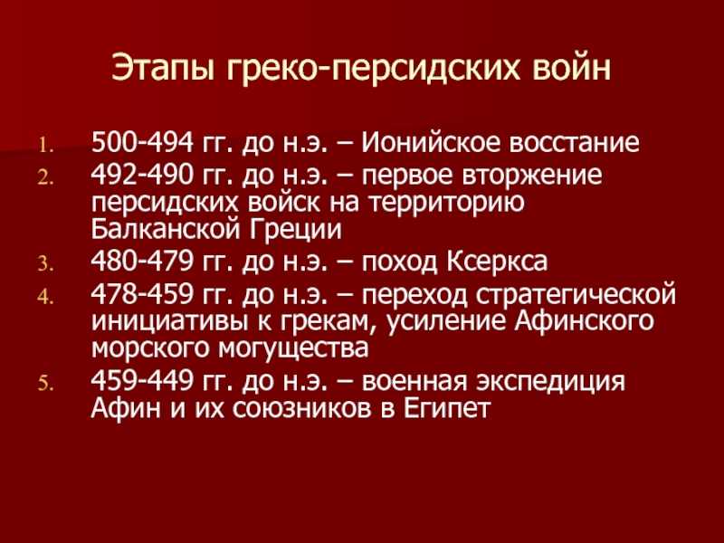 Греко-персидские войны кратко: итоги, причины победы греции, ее герои