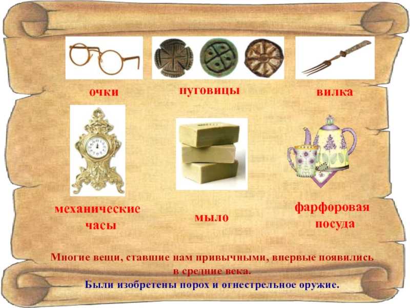 Изобретения средневековья и научные открытия 5-15 века