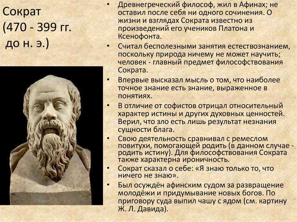 Сократ, античный мыслитель, первый афинский философ