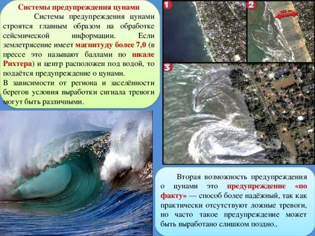 Цунами, формирование волн, признаки приближения к берегу, подготовка и поведение во время и после цунами.